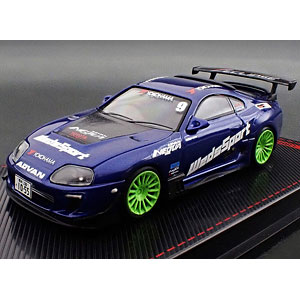 円高還元 Supra Toyota 1/64 (JZA80) Metallic[イグニッション Blue RZ 版画