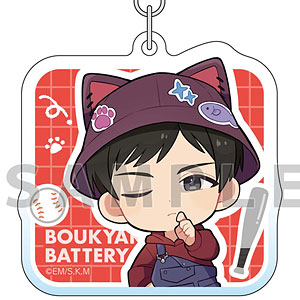 桐島秋斗　レザーキーホルダー　忘却バッテリー 9_boukyakubattery_sticker_kiri