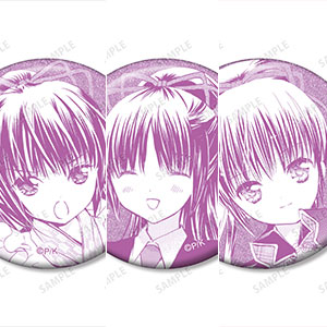 しゅごキャラ！ 藤咲なでしこ 原作コマグリッター缶バッジ3個セット