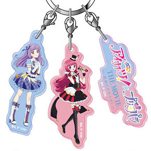 プリパラ らぁら 一周年記念 アクリルキーホルダー グッズ-キーホルダー】アイカツ！×プリパラ 3連アクリル