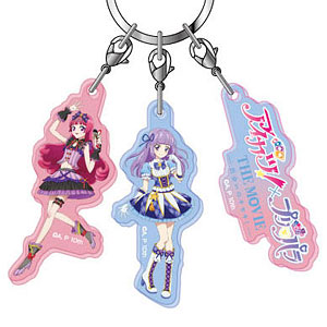 アイカツ！×プリパラ 3連アクリルキーホルダー05 スミレ＆そふぃ