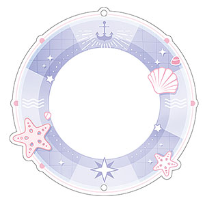 推し活グッズ アクリル缶バッジケース(58mm) 浮き輪 ライトパープル