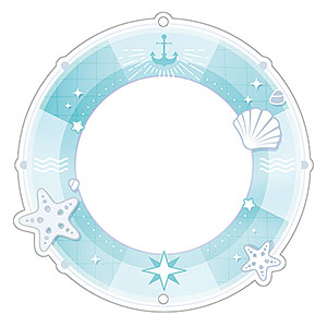 推し活グッズ アクリル缶バッジケース(58mm) 浮き輪 ミント