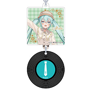 初音ミクシリーズ レコード風キーホルダー レジャフェス A 初音ミク