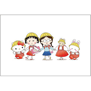 ちびまる子ちゃん×サンリオキャラクターズ ポストカード(女の子たち)