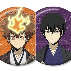 家庭教師ヒットマンREBORN！ 描き下ろし 和服ver. トレーディンググリッター缶バッジ 8個入りBOX