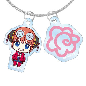 3年Z組銀八先生 神楽 ちょこんと！ 2連ワイヤーアクリルキーホルダー