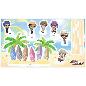プレミアム アクリルジオラマプレート「黒子のバスケ」08/桐皇学園＆陽泉 アロハver.(ミニキャライラスト)