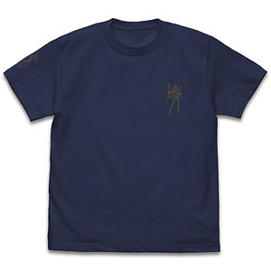 Fate/Grand Order セイバー/沖田総司 ワンポイント刺繍Tシャツ/INDIGO-L