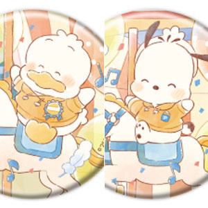 ホログラム缶バッジ(57mm)「はぴだんぶい」06/グラフアートイラスト 6個入りBOX