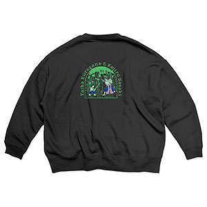 TVアニメ『真・侍伝YAIBA』 第1弾 シーンイラストスウェット 2(刃＆小次郎) ブラック XL