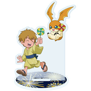 未使用美品　デジモン　アクリルバッジ　八神太一　城戸丈　2個セット アクリルスタンド「デジモンアドベンチャー」17/八神太一＆アグモン