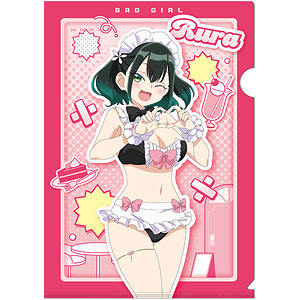 ばっどがーる 描き下ろしクリアファイル(瑠璃葉るら/メイド水着)