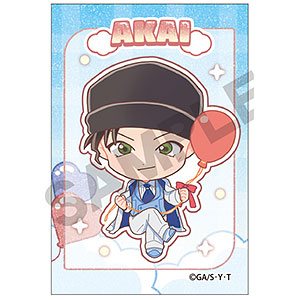 名探偵コナン グリッターアート缶バッジ 安室透 バルーン ミニキャラ