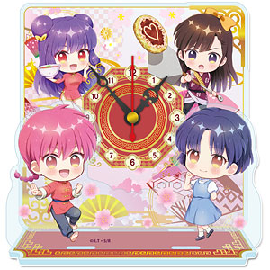 らんま1/2 ぷちちょこミニアクリル置時計[らんま＆あかね＆シャンプー＆右京]