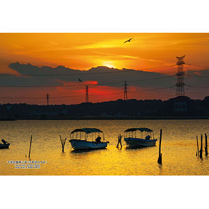 ジグソーパズル シリーズ・日本の都市 96 千葉県我孫子市「手賀沼の夕日」 300ピース (300-452)