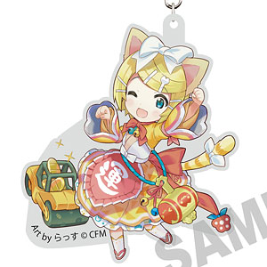 初音ミク×招き猫」 ダイカットアクリルキーホルダー 初音ミク黒猫 Art