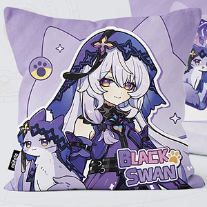 崩壊：スターレイル ちびねこシリーズ スクエアクッションカバー ブラックスワン