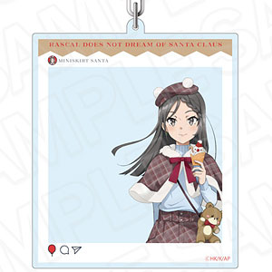 TVアニメ『青春ブタ野郎はサンタクロースの夢を見ない』 SNS風キーホルダー ミニスカサンタ 遊園地 ver.