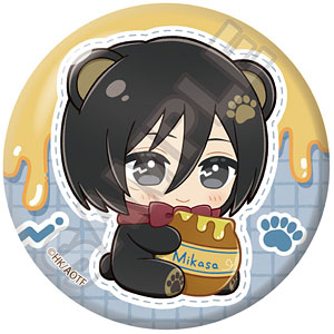 進撃の巨人」 ぬいぴ～すふれんず はらぺこくま 缶バッジ リヴァイ