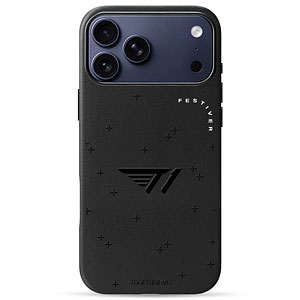 T1 ブラックロゴ MagSafe レザースマホケース iPhone15