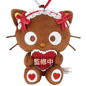 チョコキャット カラビナ付きマスコット チェックハート[ティー・シー