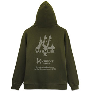 EVANGELION WILLE＆KREDIT ジップパーカー/MOSS-M