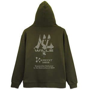 EVANGELION WILLE＆KREDIT ジップパーカー/MOSS-L