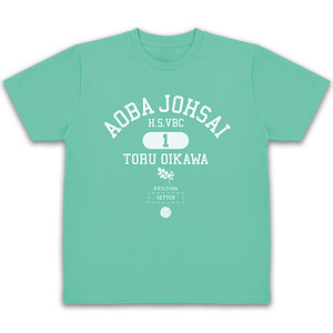 ハイキュー！！ 及川徹 カレッジ ドライTシャツ/MINT GREEN-L[コスパ
