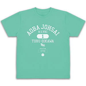 ハイキュー！！ 及川徹 カレッジ ドライTシャツ/MINT GREEN-XL（再販