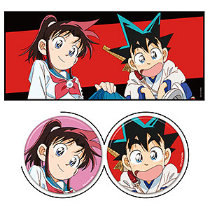 真・侍伝 YAIBA 缶バッジ付キャラクター大判タオル 刃＆さやか[アズ