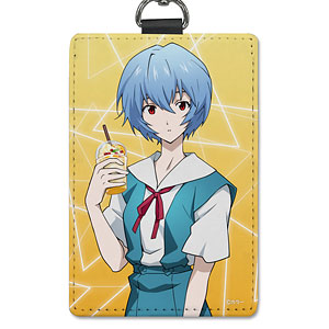 EVANGELION 描き下ろし 綾波レイ パスケース(ナスカン付き) 制服Ver.