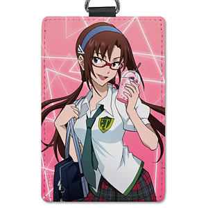 EVANGELION 描き下ろし 真希波・マリ・イラストリアス パスケース(ナスカン付き) 制服Ver.