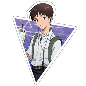 EVANGELION 描き下ろし 碇シンジ 屋外対応ステッカー 制服Ver.
