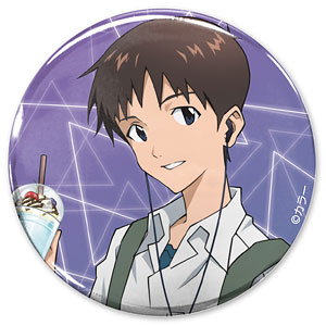 EVANGELION 描き下ろし 式波・アスカ・ラングレー 65mm缶バッジ 制服