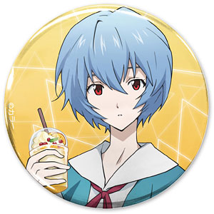 EVANGELION 描き下ろし 式波・アスカ・ラングレー 65mm缶バッジ 制服