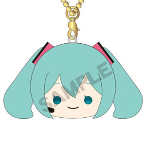 初音ミク ぺたふれキーホルダー 初音ミク はんなりフェイス