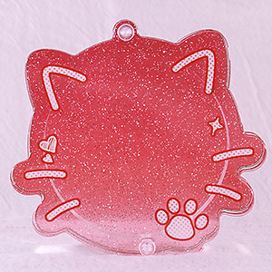 推し活グッズ 缶バッジフレーム ラクガキ動物園 ネコちゃん(レッド)