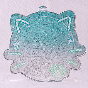 推し活グッズ 缶バッジフレーム ラクガキ動物園 ネコちゃん(ミント)