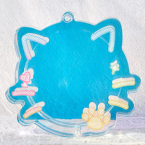 推し活グッズ 缶バッジフレーム ラクガキ動物園 ネコちゃん(オーロラ)