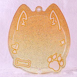 推し活グッズ 缶バッジフレーム ラクガキ動物園 ワンちゃん(イエロー)