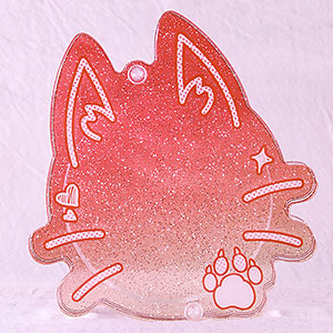 推し活グッズ 缶バッジフレーム ラクガキ動物園 キツネ(オレンジレッド)