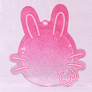 推し活グッズ 缶バッジフレーム ラクガキ動物園 ウサギちゃん(ピンク)