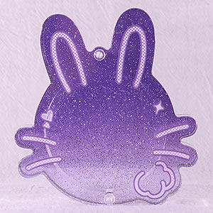 推し活グッズ 缶バッジフレーム ラクガキ動物園 ウサギちゃん(パープル)