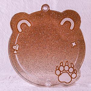 推し活グッズ 缶バッジフレーム ラクガキ動物園 クマ(ブラウン)