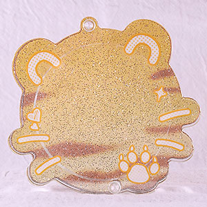 推し活グッズ 缶バッジフレーム ラクガキ動物園 タイガー(イエロー)