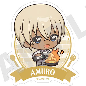 名探偵コナン グリッターアート缶バッジ 安室透 バルーン ミニキャラ