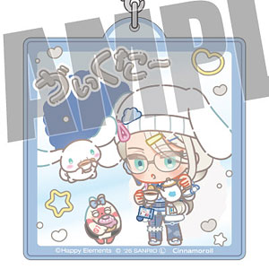 エリオスライジングヒーローズ×サンリオ おなまえアクリルキーホルダー ヴィクター×シナモロール なかよしポップコーデ