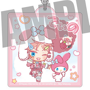 エリオスライジングヒーローズ×サンリオ おなまえアクリルキーホルダー ディノ×マイメロディ なかよしポップコーデ