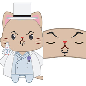 ONE PIECE withCATアイマスク付きぬいぐるみキーホルダー ルッチ